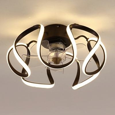 1-Light Flush Light Fixtures Contemporary Style Linear Shape Metal Ceiling Mounted Lights