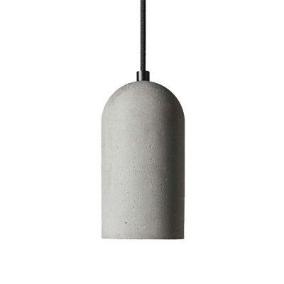 1 Light Hanging Lights Modern Style Cylinder Shape Stone Pendant Light