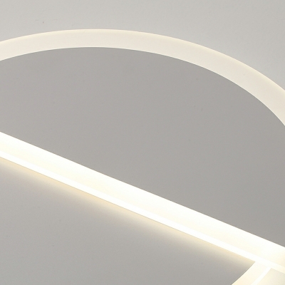 2-Light Flush Light Fixtures Modernist Style Round Shape Metal Ceiling Mounted Lights