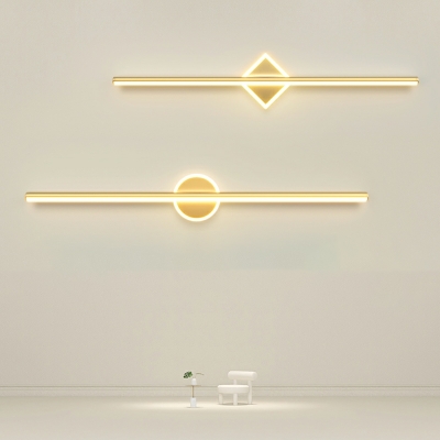 2-Light Sconce Lights Contemporary Style Linear Shape Metal Wall Lighting Fixtures