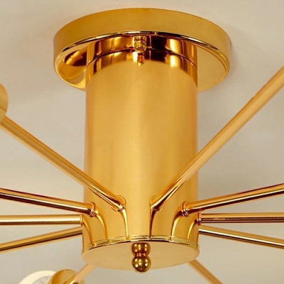 Flush Light Fixtures Contemporary Style Sputnik Shape Metal Ceiling Mounted Lights