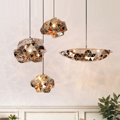 Geometric Pendant Light Kit Modern Style Metal Ceiling Lamps for Living Room