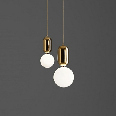 Globe Hanging Lamps Modern Style Glass Pendant Lighting Fixtures for Bedroom