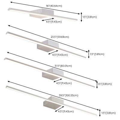 Modern Neutral Light Linear Vanity Light Fixtures Aluninum Led Vanity Light Strip