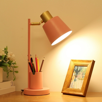 Modern Simple Study Desk Lamp Classic Metal Reading Table Lamp with Pen Holder