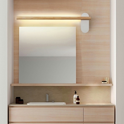 Modern Style Linear Vanity Light Fixtures Wood Led Vanity Light Strip