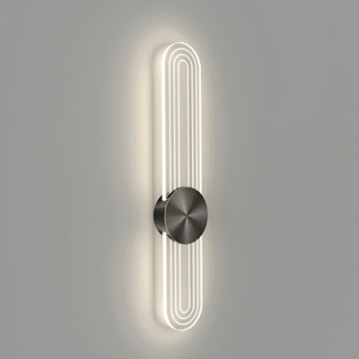 Oval Wall Light Modern Style Acrylic Wall Lighting Fixtures for Bedroom
