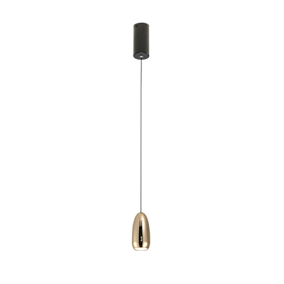 1-Light Suspension Pendant Modern Style Bullet Shape Metal Hanging Lights