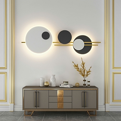 2-Light Sconce Lights Minimalism Style Geometric Shape Metal Wall Lighting Fixtures
