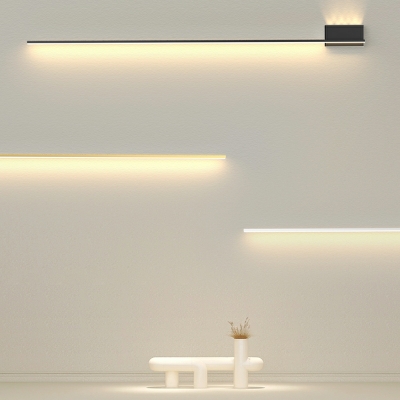 2-Light Sconce Lights Minimalism Style Linear Shape Metal Wall Lighting Fixtures