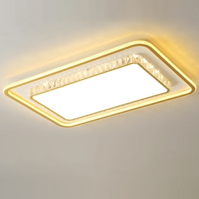 3-Light Flushmount Lighting Minimalist Style Geometric Shape Metal Ceiling Mounted Fixture