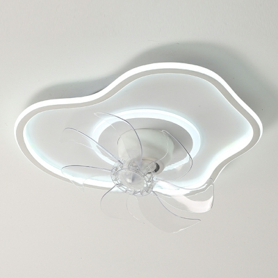 Cloud Shape Hanging Fan Lamp Nordic LED Acrylic Flush Ceiling Light
