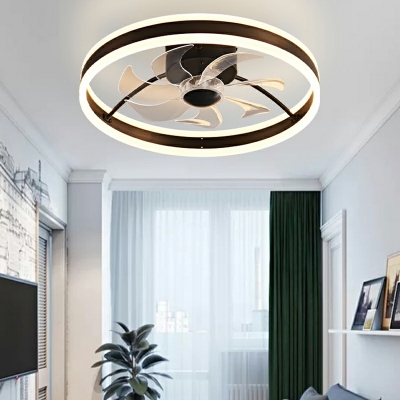 Flush Fan Light Fixtures Modern Style Acrylic Flush Light for Living Room