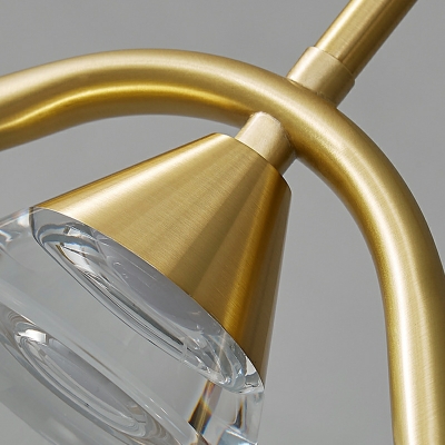 Modern Light Luxury Island Lighting Glass Shade Linear Pendant Light