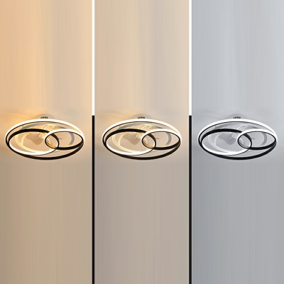 Modern Round Three Rings Flush Ceiling Light Fixtures Aluminum  Ceiling Light Fixtures