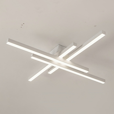 Modern Simple Atmospheric Long Strip Lamp Ceiling Lamp Metal Led Flush Mount  Lights