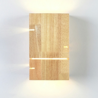 Wood Flush Mount Wall Sconce Modern Sconce Light Fixtures for Bedroom