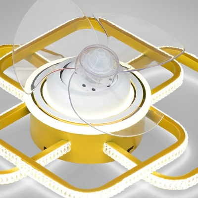 4-Light Flush Mount Lamp Simplistic Style Geometric Shape Metal Ceiling Mounted Fixture