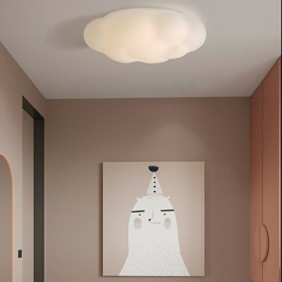 Cloud Ceiling Lamp Modern Style Plastic Flush Mount Led Lights for Kid's Room