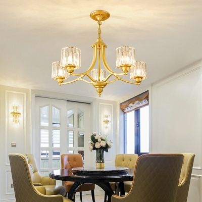 Crystal Modern Chandelier Lighting Fixtures Minimalism Suspension Light for Living Room