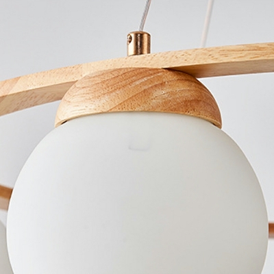 Globe Hanging Lamps Kit Modern Style Glass Pendant Light for Living Room