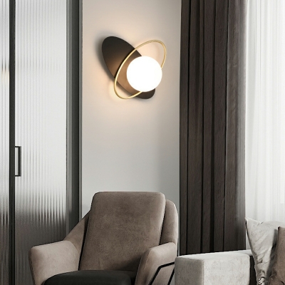 Globe Sconce Lights Modern Style Glass Sconce Light Fixture for Bedroom