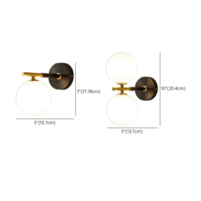 Globe Wall Mounted Light Modern Style Glass Wall Sconce Lighting for Bedroom