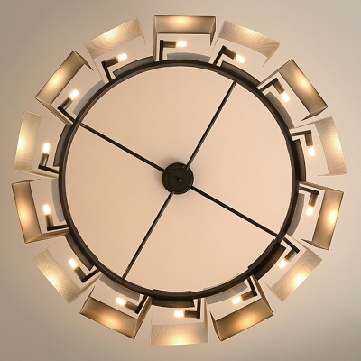 Modern Iron Chandelier Lighting Fixture Creative Circle Ring Hanging Pendant Light