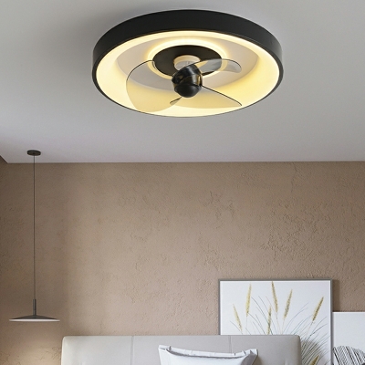 Nordic Minimalist Creative Fan Light Modern LED Ceiling Mounted Fan Light for Bedroom
