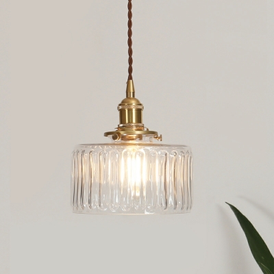 1-Light Hanging Ceiling Light Modern Style Geometric Shape Metal Pendant Lighting