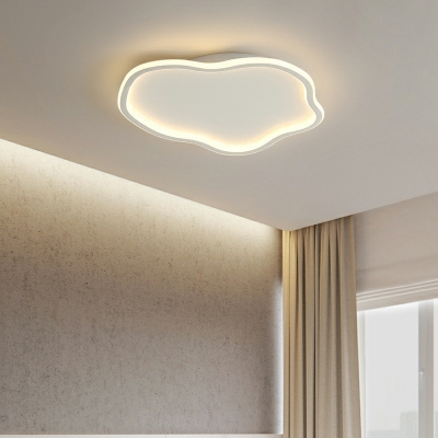 2-Light Flush Light Fixtures Minimalism Style Cloud Shape Metal Ceiling Mounted Lights