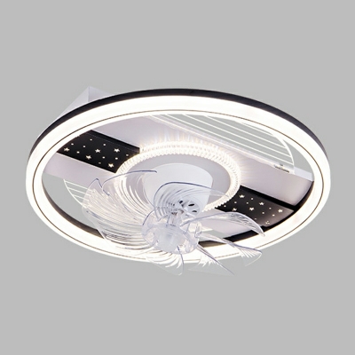 3-Light Flush Mount Lamp Simplistic Style Ring Shape Metal Ceiling Mounted Fixture