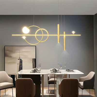 Hanging Light Modern Style Acrylic Suspended Lighting Fixture for Living Room
