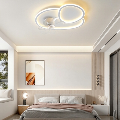 Modern Pebble Shape Flush Ceiling Light Fixtures Acrylic Ceiling Lighting in Remote Control