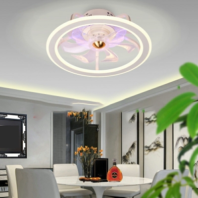 3-Light Flush Mount Lamp Kids Style Round Shape Metal Ceiling Mounted Fixture