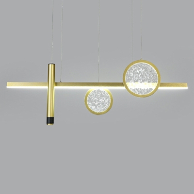 4-Light Pendant Lighting Simple Style Tube Shape Metal Hanging Ceiling Light