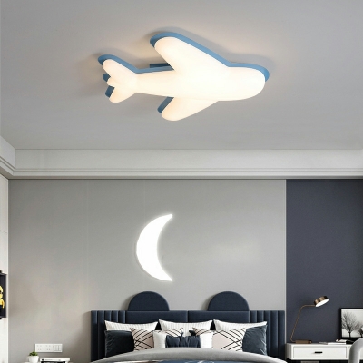 Air Plane Ceiling Lamp Modern Style Plastic Flush Mount Led Lights for Kid's Room