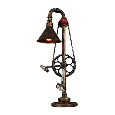Industrial Dining Table Light Metal Bedroom Table Lamps for Living Room