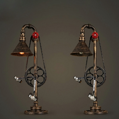 Industrial Dining Table Light Metal Bedroom Table Lamps for Living Room