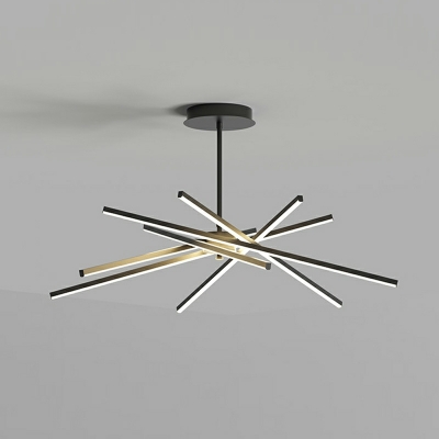 Nordic Creative Line Chandelier Modern Minimalist LED Chandelier for Living Room