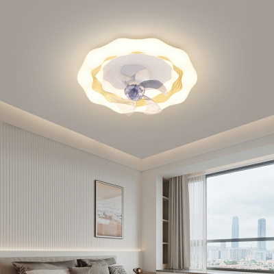 1-Light Flush Mount Lamp Simplistic Style Cloud Shape Metal Ceiling Mounted Fixture