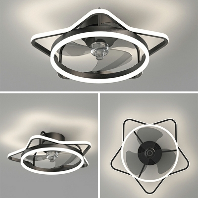 2-Light Flush Light Fixtures Kids Style Fan Shape Metal Ceiling Mounted Lights