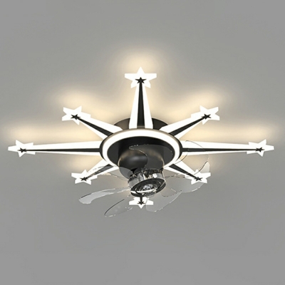 5-Light Flush Mount Lamp Kids Style Star Shape Metal Ceiling Mounted Fixture