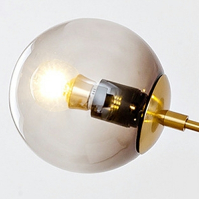 6-Light Pendant Lighting Fixtures Industrial Style Sphere Shape Metal Hanging Island Lights