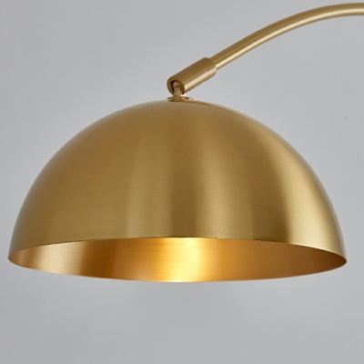 Brass and Stone Standing Floor Lamp Single Bulb Floor Lighting for Bedroom