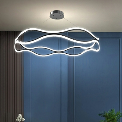Contemporary Light Luxury Linear Chandelier Lighting Metal Chandelier Fixture