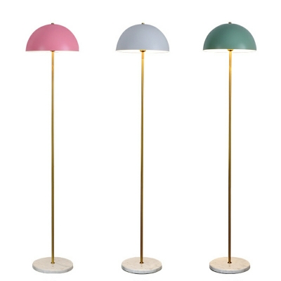 Dome Standard Lamps Round Shade Metal Standard Lamps for Living Room