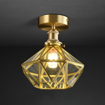 Flush Light Modern Style Glass Flush Mount Light for Living Room