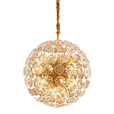 Hanging Lamps Modern Style Crystal Pendant Light Kit for Living Room