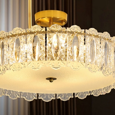 Postmodern Crystal Chandelier Lighting Luxury Flush Mount Lighting for Living Room